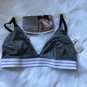 Grey and white bralette NWT